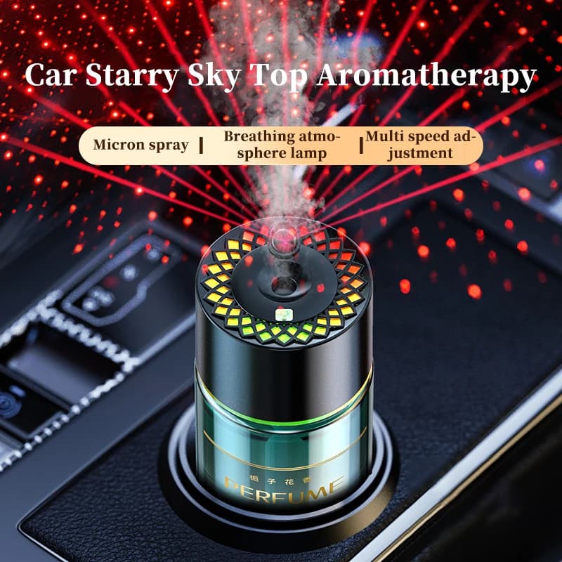 Auto-mounted aromatherapy machine, star ceiling lamp, smart spray, car humidifier, odor removal perfume, automatic spray