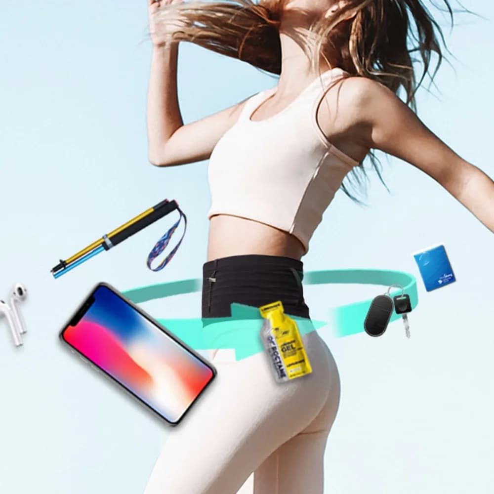 Running Belt Invisible Waist Bag Slim Large Capacity Marathon Running Bag Multi-function Lightweight Sports Phone Bag Men Women