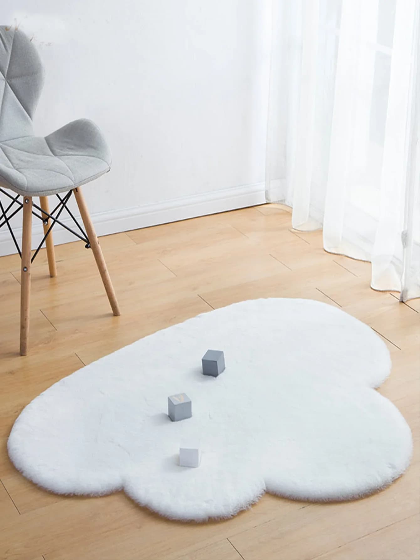 yes1 current home decoration imitation rabbit hair shaped cloud thickened soft carpet floor mat, children's carpet, living room,