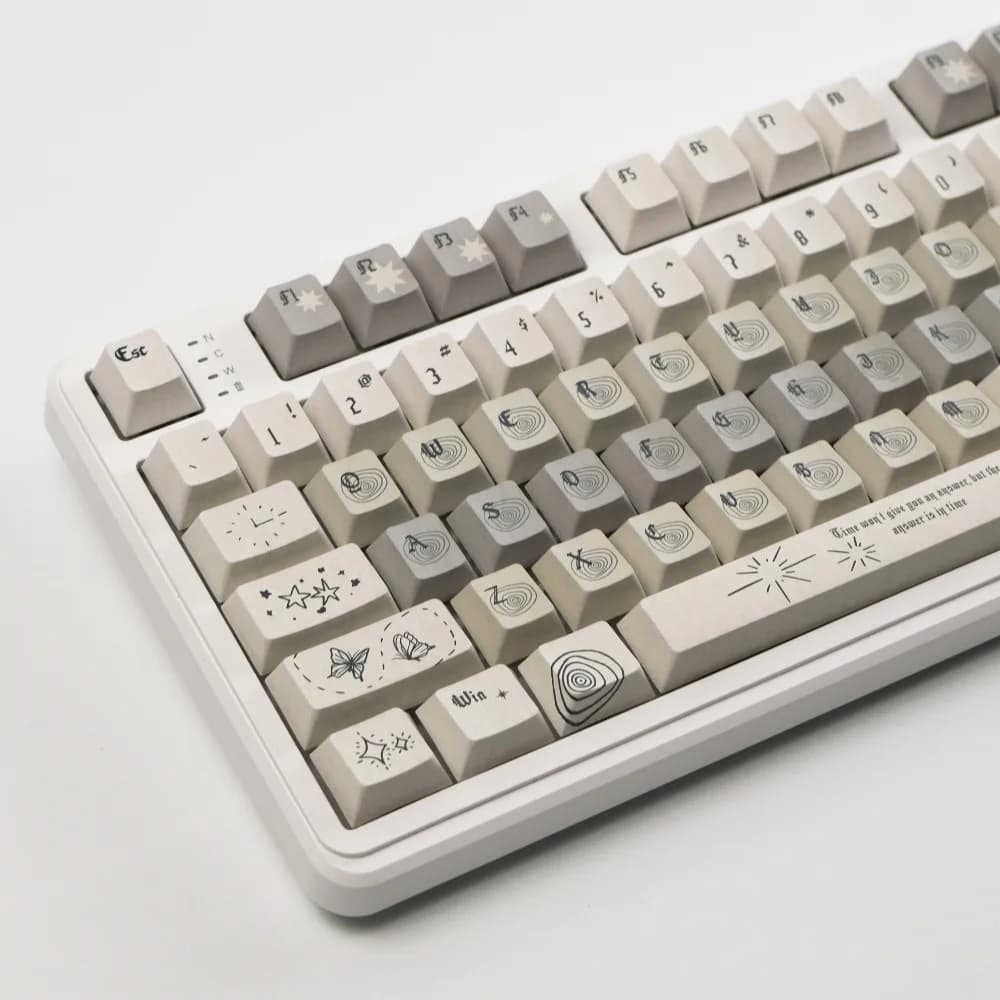 143 tasti Anello di crescita Keycap Materiale PBT Cherry Profilo DYE Subbed ISO Inserisci layout ANSI per interruttori Mx Tastiera meccanica