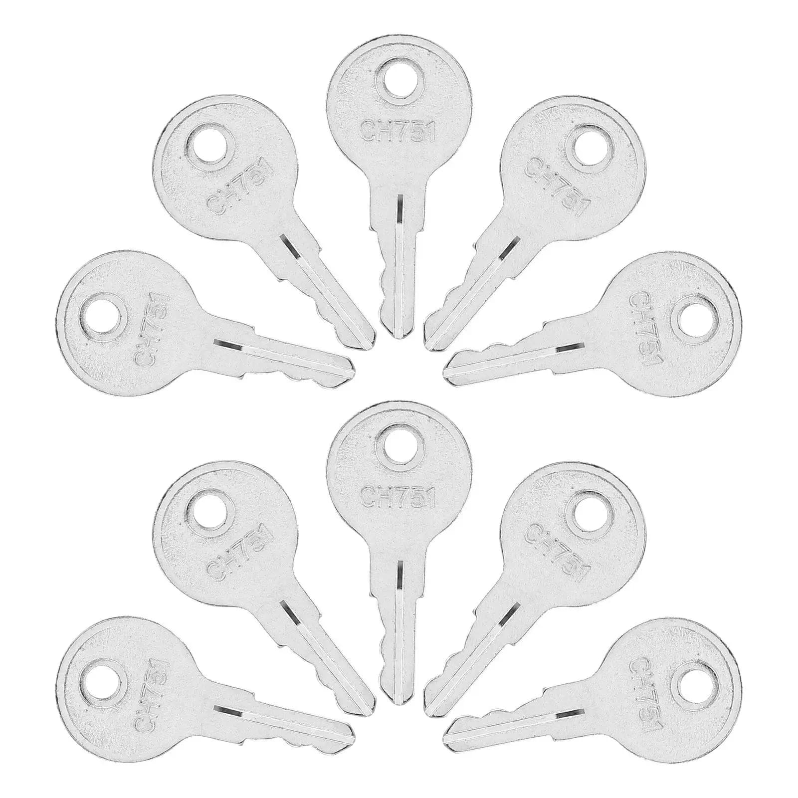 10Pcs Universal Rv Keys Heavy Duty Replacement Camper Door Lock Storage Cabinet Toolbox Utility Cart Side Box Keys