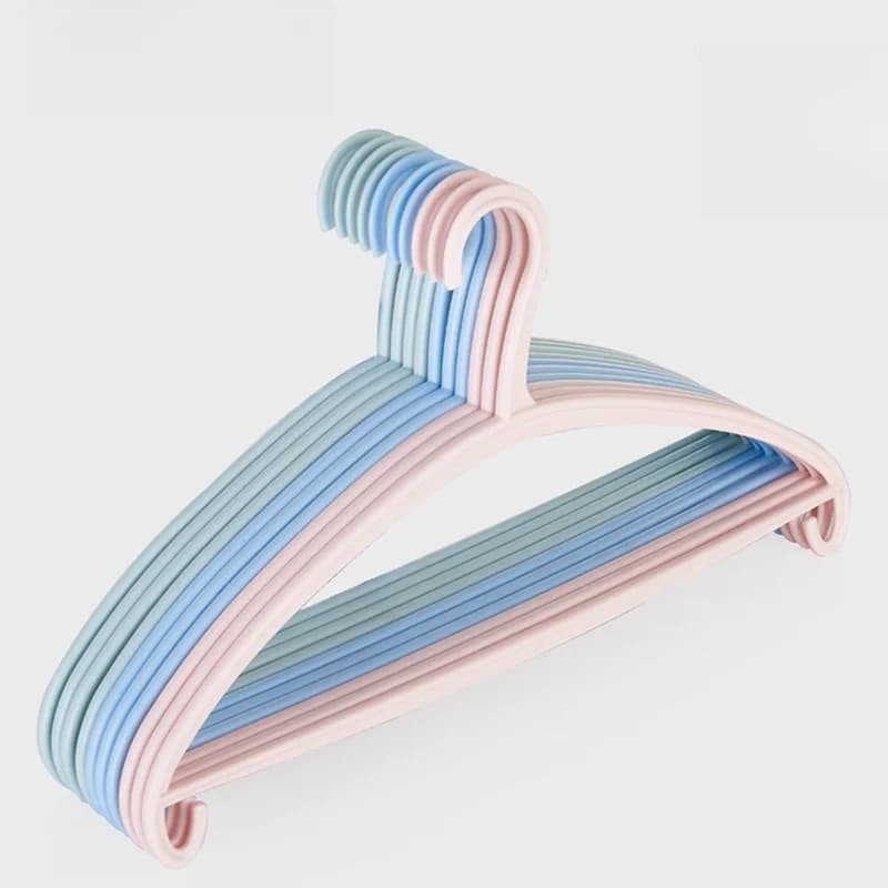 Set di 6 Appendiabiti in Plastica Curvi Senza Cuciture, Lunghezza 41,5 cm, Design Antiscivolo per Camicie, Asciugatura Quotidiana dei Vestiti, Organizzatore per Pantaloni