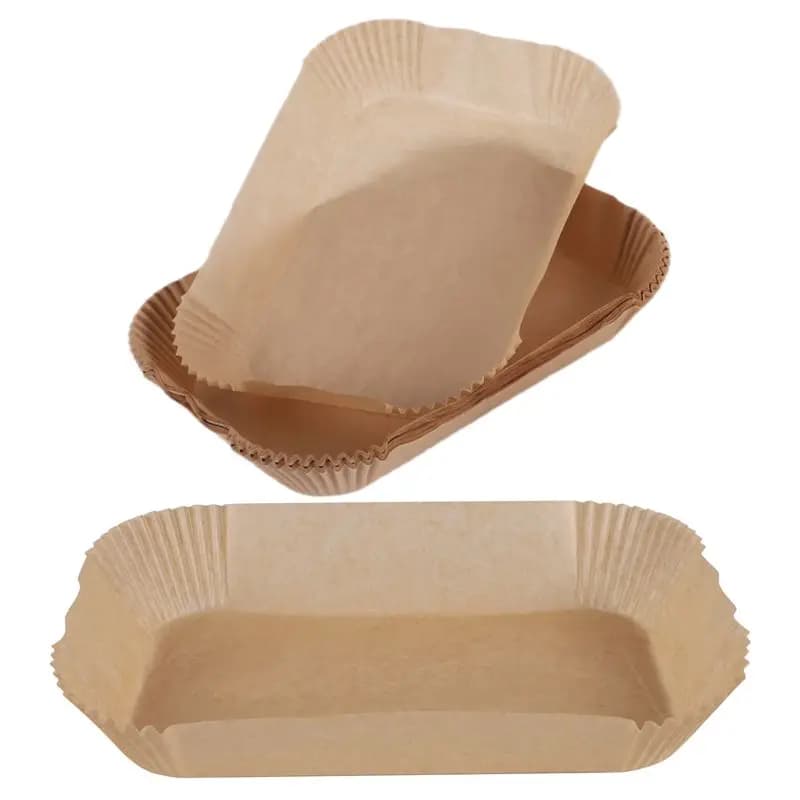 50Pcs Rectangle Disposable Air Fryer Accessories Airfryer Baking Paper Liner Non-Stick Baking Mat For Ninja Foodi Eco-Friendly
