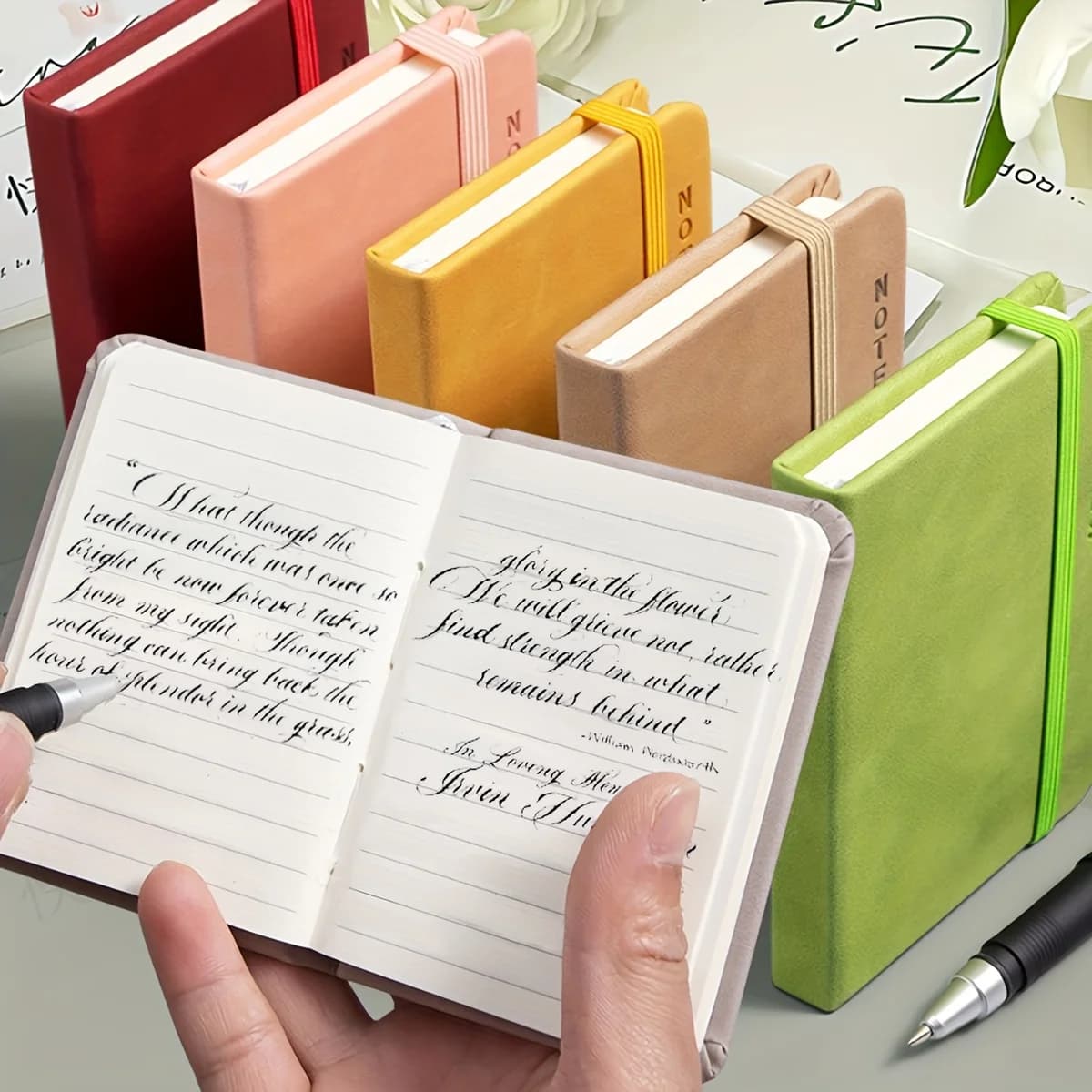 1pc Small Lined Pocket Journal - Soft Faux Leather Cover, 160 Pages, Thick Paper, Ideal for Travel, Business, and Writing