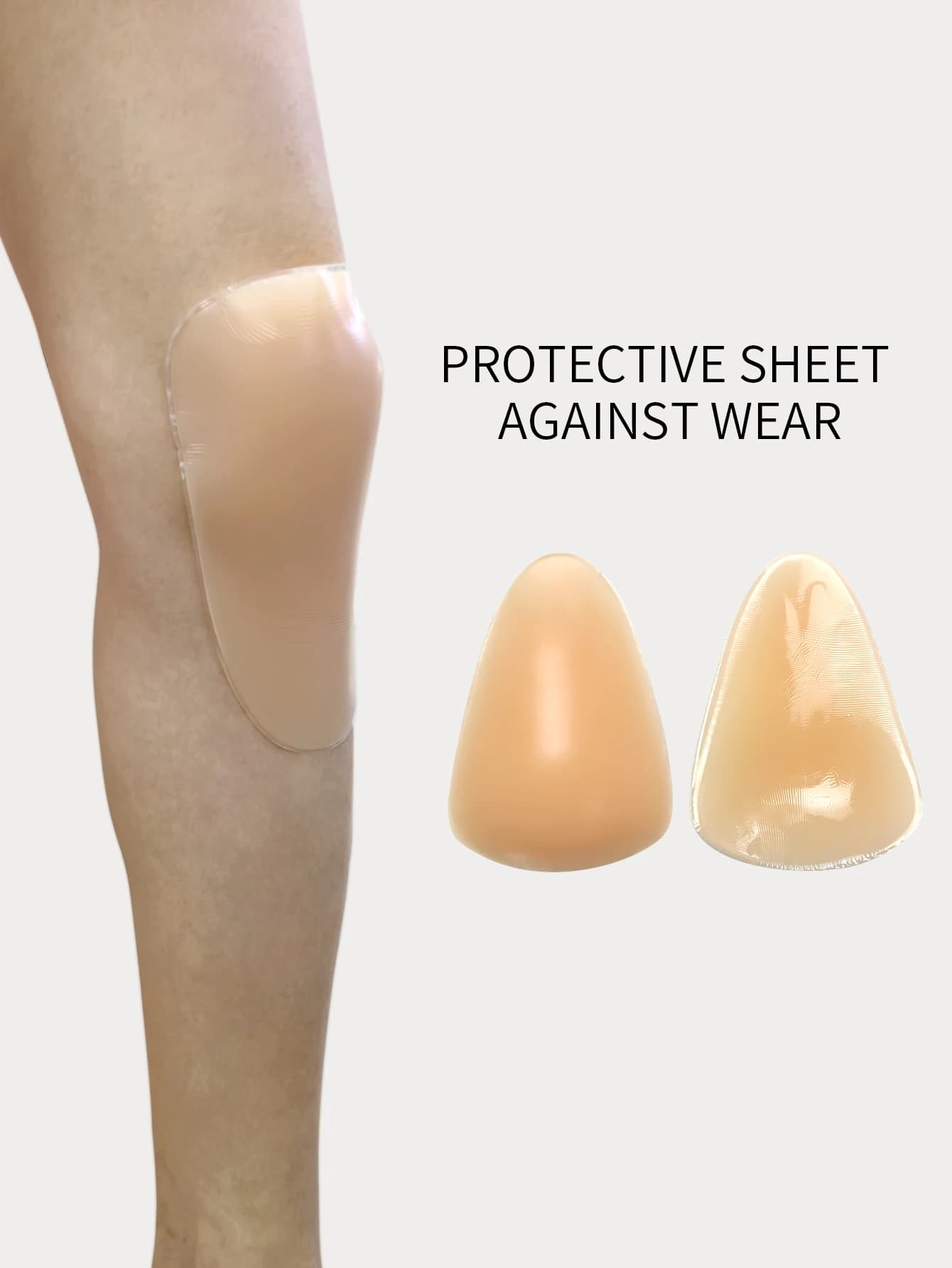 Cuscinetti per pattinaggio su ghiaccio sportivi in silicone da sci adesivi riutilizzabili Protezione per ginocchio impermeabile appiccicosa per l'uso attivo