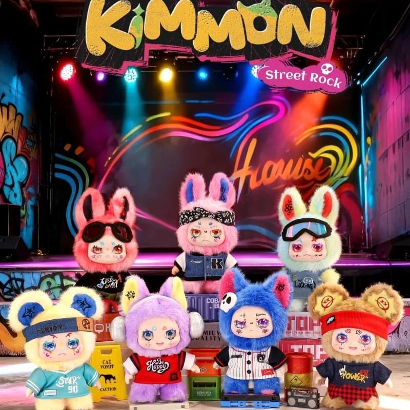 KIMMON Scatola cieca Serie Street Rock Giocattoli Scatola misteriosa a sorpresa Kawaii Anime Figure Doll Room Office Cartoon Decor Regalo di compleanno