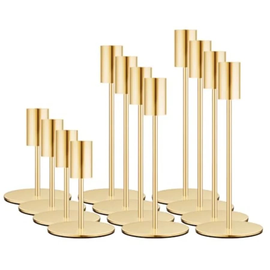 Portacandele a cono all'ingrosso, decorazioni per centrotavola o mensola, per matrimoni e cene