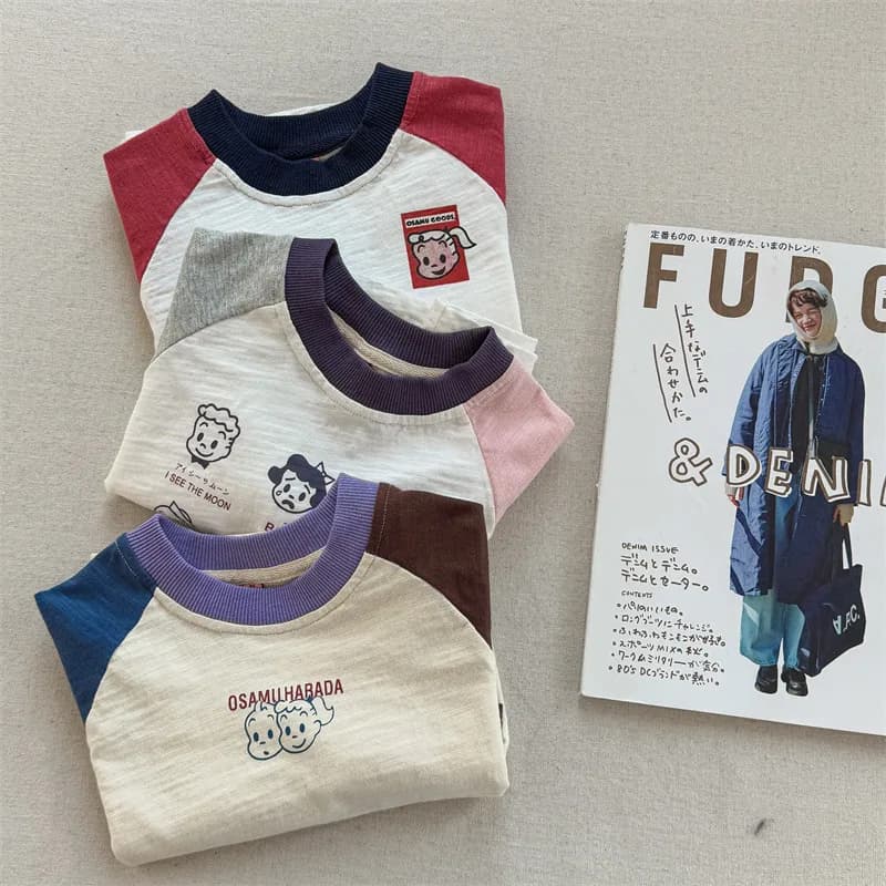 2025 Primavera Nuovi Bambini Ragazze Cartoon T-shirt Cotone Bambino Manica lunga Magliette e camicette Allentato Bambini Tee Carino Infantile Casual O-Collo T Shirt