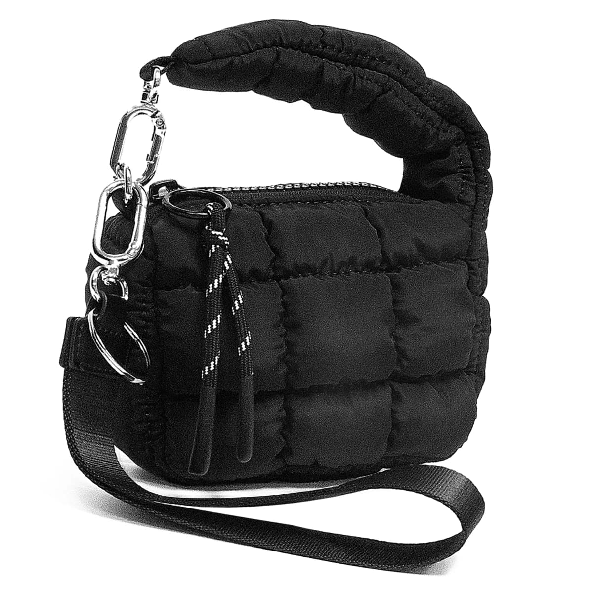 Mini borsa per rossetto, borsa trapuntata per monete, simile alla borsa cosmetica Free People, graziosa borsa a tracolla imbottita, pochette per trucchi, regalo di Natale per donna