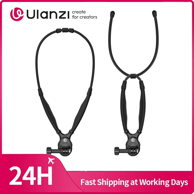 ​ Ulanzi ZJ09 Supporto Flessibile Magnetico da Collo POV Regolabile per Action Camera, GoPro, DJI, Video di Viaggio e Vlog