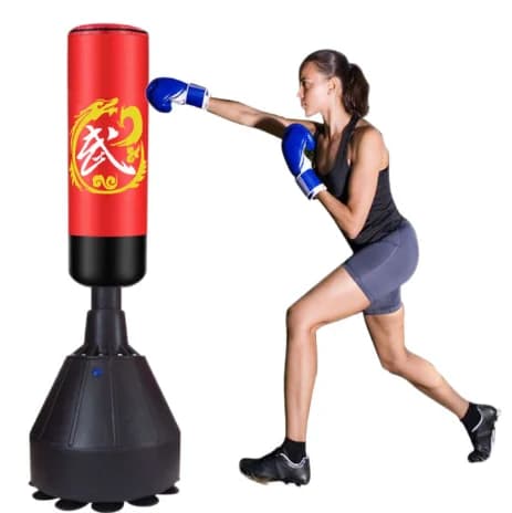 2026 PU Leather Inflatable Heavy Punching Bag with PVC and Sands Filling for Kick Boxing Fitness Equipmentpromote sales