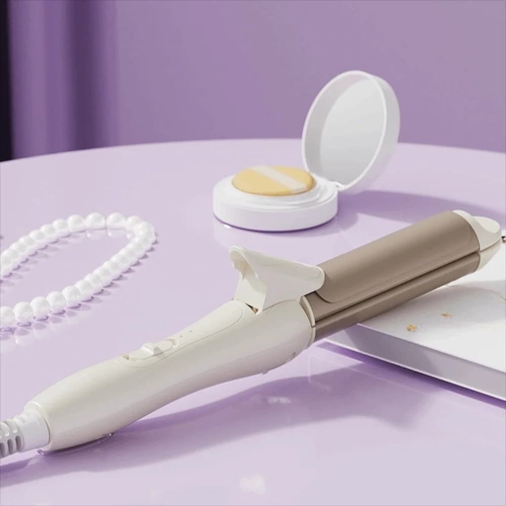 Piastra per capelli professionale 2 in 1 con rivestimento in plastica, isolamento superiore, temperatura regolabile e protezione anti-scottatura