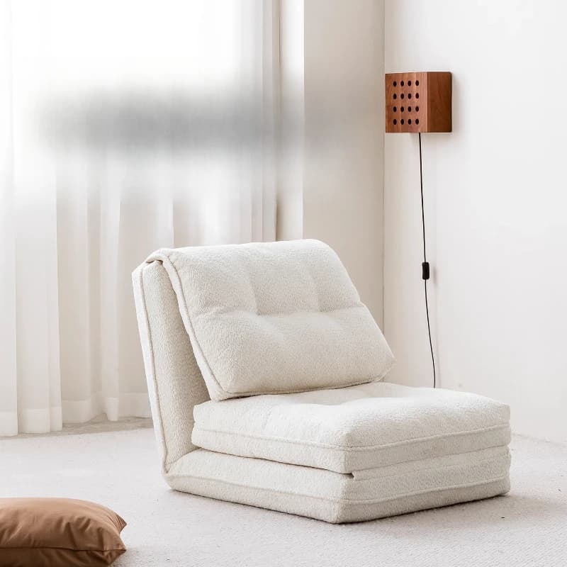 Modulo vento crema tofu che blocca il pavimento sfoderabile lavabile pieghevole tatami divano letto pigro divano singolo