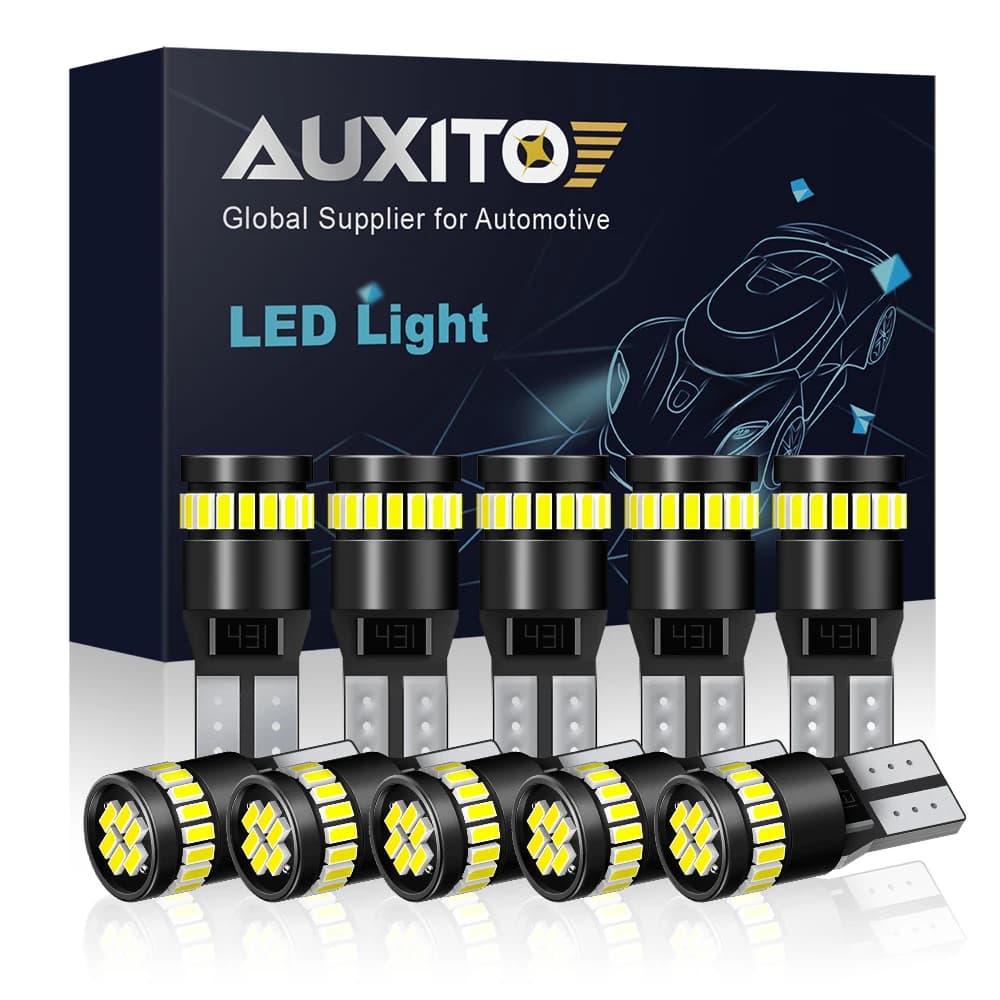 AUXITO 10 Pz W5W LED T10 LED Canbus Lampadine Posizione di Parcheggio Auto Luci di Liquidazione Mappa Interna Lampada da Lettura a Cupola 12 V Bianco