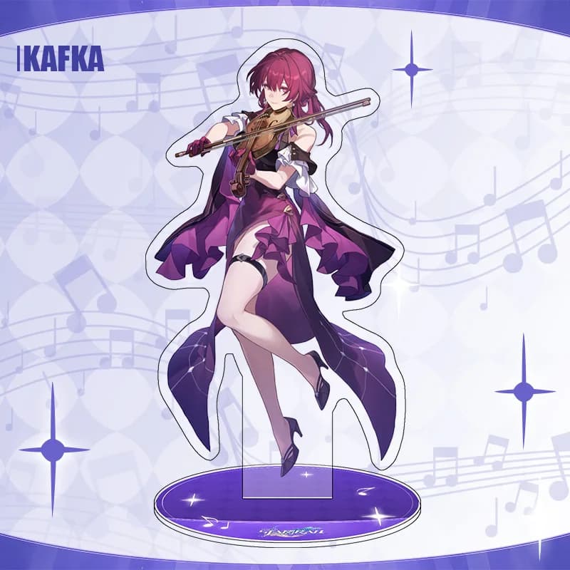 Anime Honkai: Star Rail (concerto) Tarocchi Portachiavi con supporto in acrilico per accessori Borsa con ciondolo Portachiavi Anello Gioielli Regali