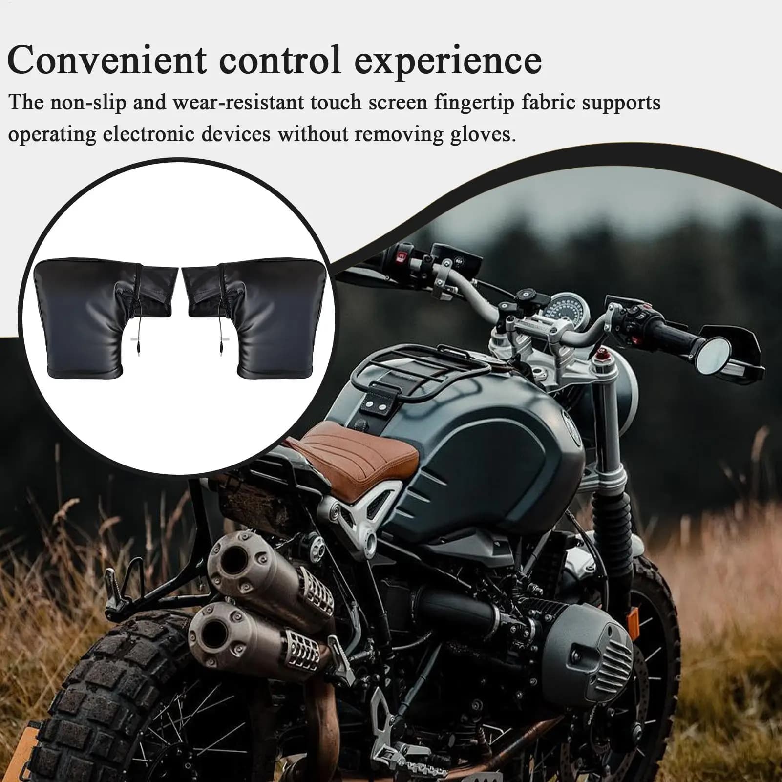 Manicotti per manubrio moto riscaldati Guanti scaldini da ciclismo antivento Guanti con impugnatura per moto per scooter ATV Motoslitta