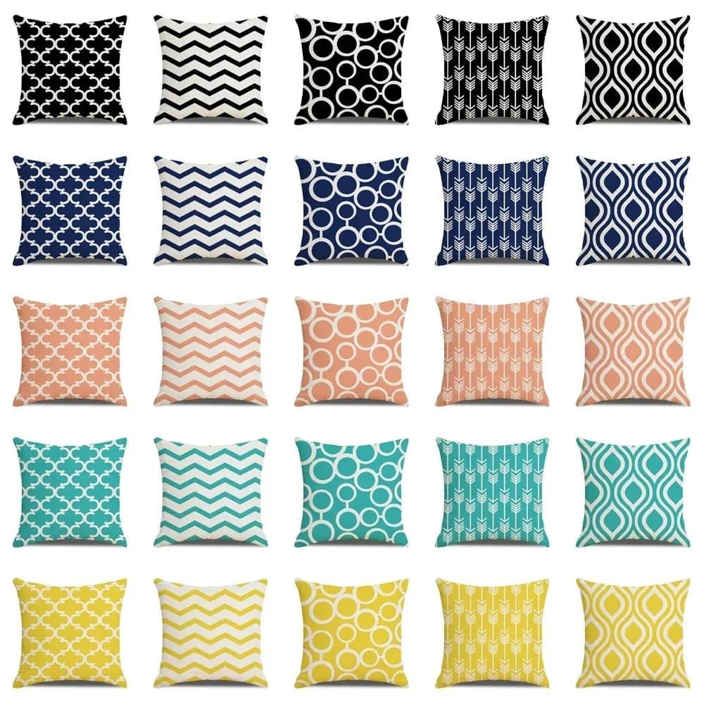 Square Pillowcase Nordic Geometric Decorative Pillow Sofa Cushion Cover Modern Home Decor