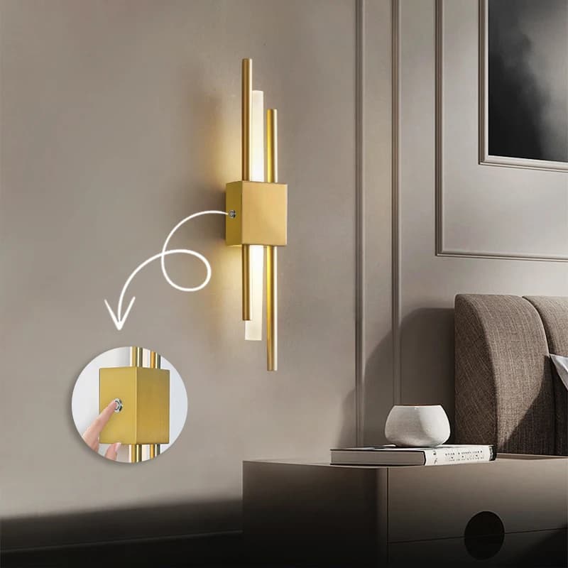 Lampada da parete a LED nordica Luce interna ricaricabile Plug in Camera da letto Comodino Soggiorno Per la casa Scale Decorazione Lampade Lampada da parete