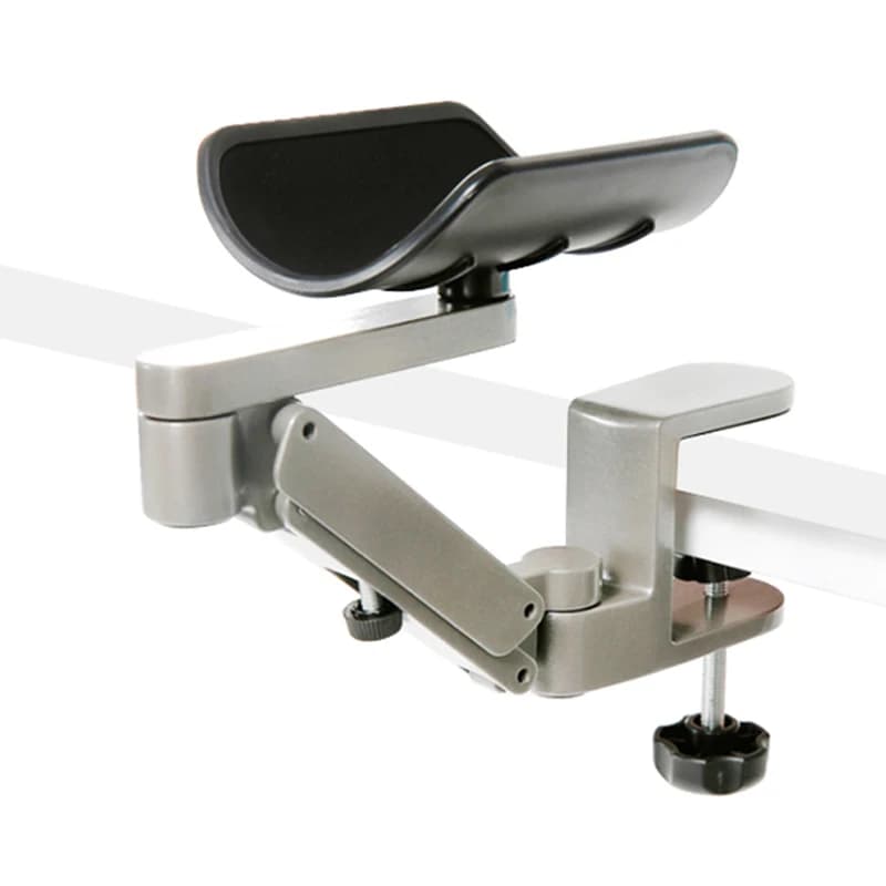 Bracciolo regolabile in metallo Supporto per polso Bracciolo per tappetino per mouse esteso per computer Tappetino per mouse ergonomico comfort per le mani Protezione per le spalle