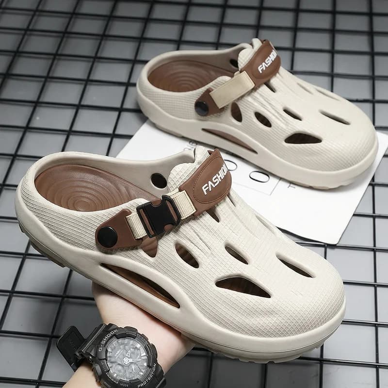Men's and Women's New Summer Style Non-Slip Thick-Soled Wear-Resistant Toe-Toe Slippers for Outdoor Beach Sports and Beach Sandals
