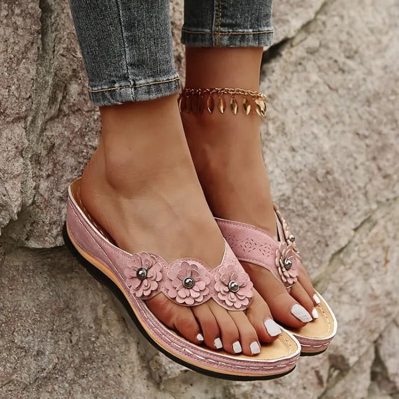 Nuove Infradito Floreali da Spiaggia 2026 per Donna - Ciabatte Estive Comode Slip-On, Calzature Casual Versatili per Esterni