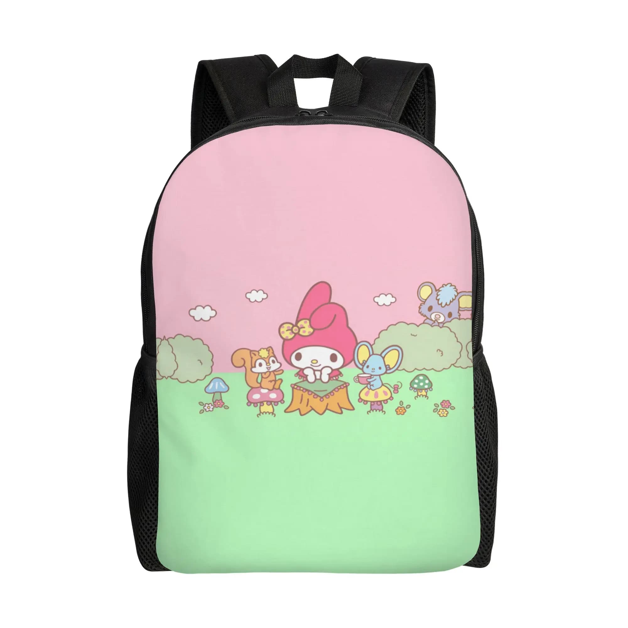 M-Melodies Backpack for Women Men School College Students Bookbag Fits 15 Inch Laptop Rabbit Anime Bags