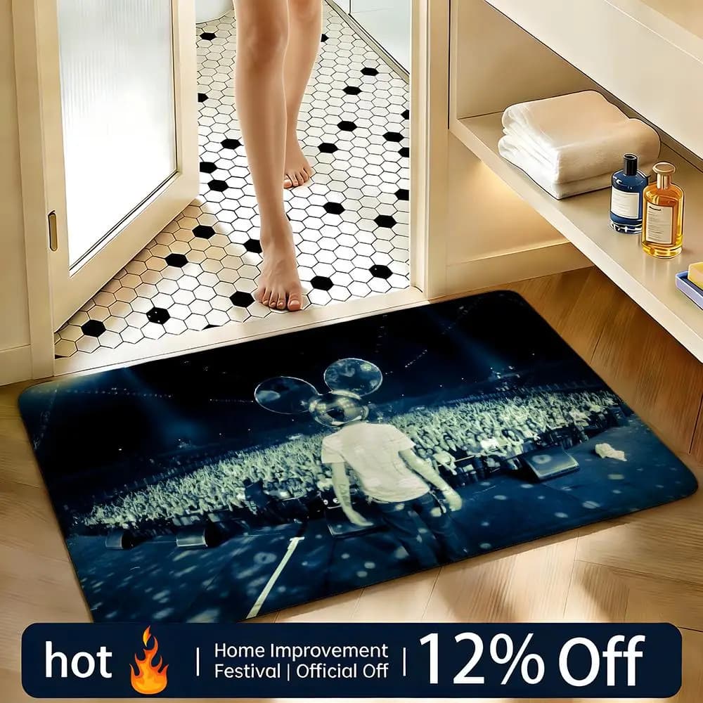 Soft Absorbent Non-Slip Rug Producer Deadmau5 Floor Mat Home Decor Doormat Bedroom Floor Mat Shower Carpet