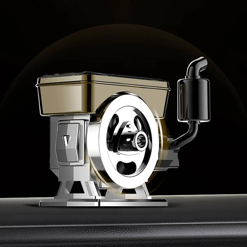 Dispositivo per aromaterapia Deodorante rotante per pendolarismo quotidiano Purificatore rotante automatico con tecnologia solare avanzata grigio argento