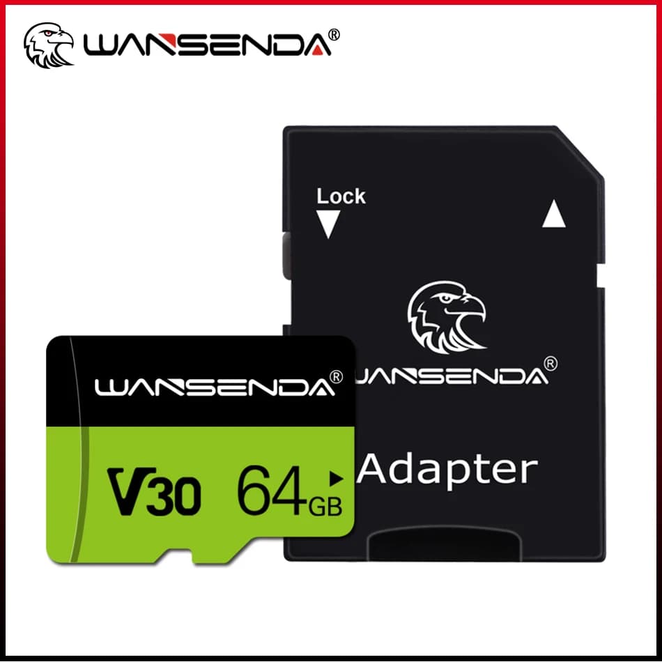 Scheda di memoria Wansenda TF di alta qualità da 8 GB 16 GB 32 GB 64 GB 128 GB Mini scheda per smartphone Tablet Fotocamera Adattatore SD gratuito