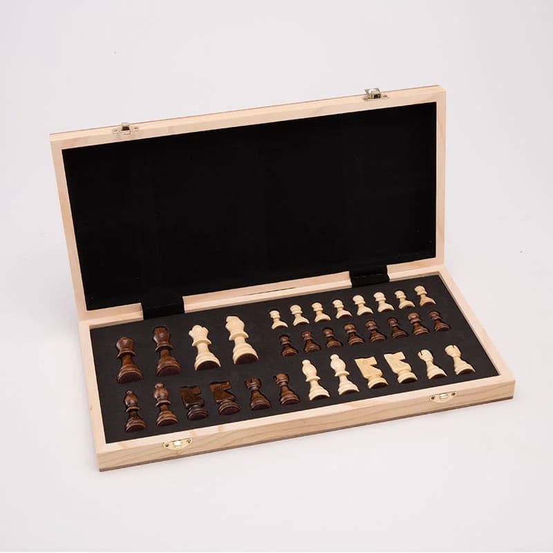 Nuovo Gioco da Tavolo Portatile Tradizionale di Scacchi, Puzzle per Intrattenimento e Tempo Libero, Scacchiera Pieghevole in Legno di Diverse Dimensioni