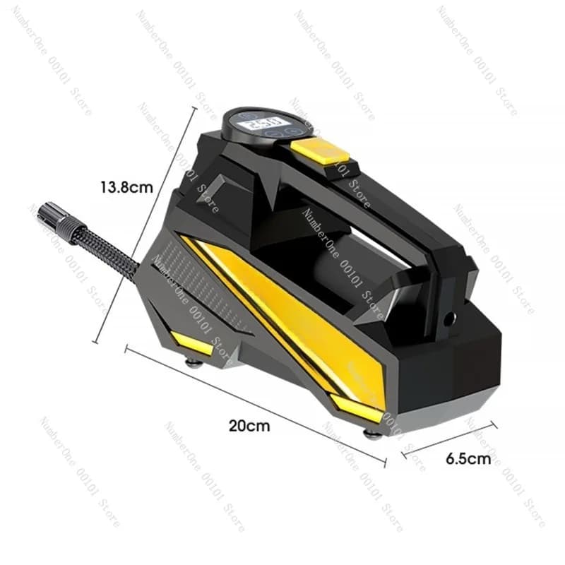 Pompa d'aria per pneumatici per auto 12V, compressore d'aria multifunzionale ad alta potenza con luce a LED, auto con pompa elettrica portatile, attrezzatura sportiva per bici