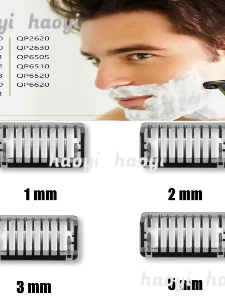Spare combs of 1/2/3/5 mm for haircuts and regulator, compatible with the models QP210/50, 220, 2523, 2520