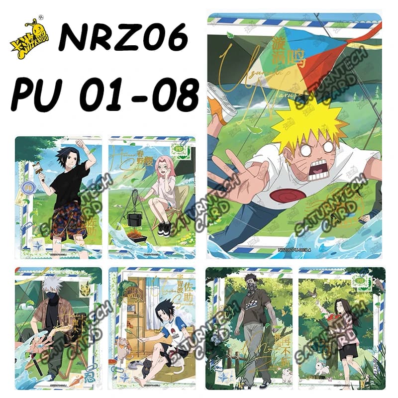 KAYOU Naruto PU 01-08 Serie NRZ06 Carta Anime Hatake Kakashi Haruno Sakura Collezione di personaggi Carta di compleanno Giocattolo per bambini Gioco Regalo