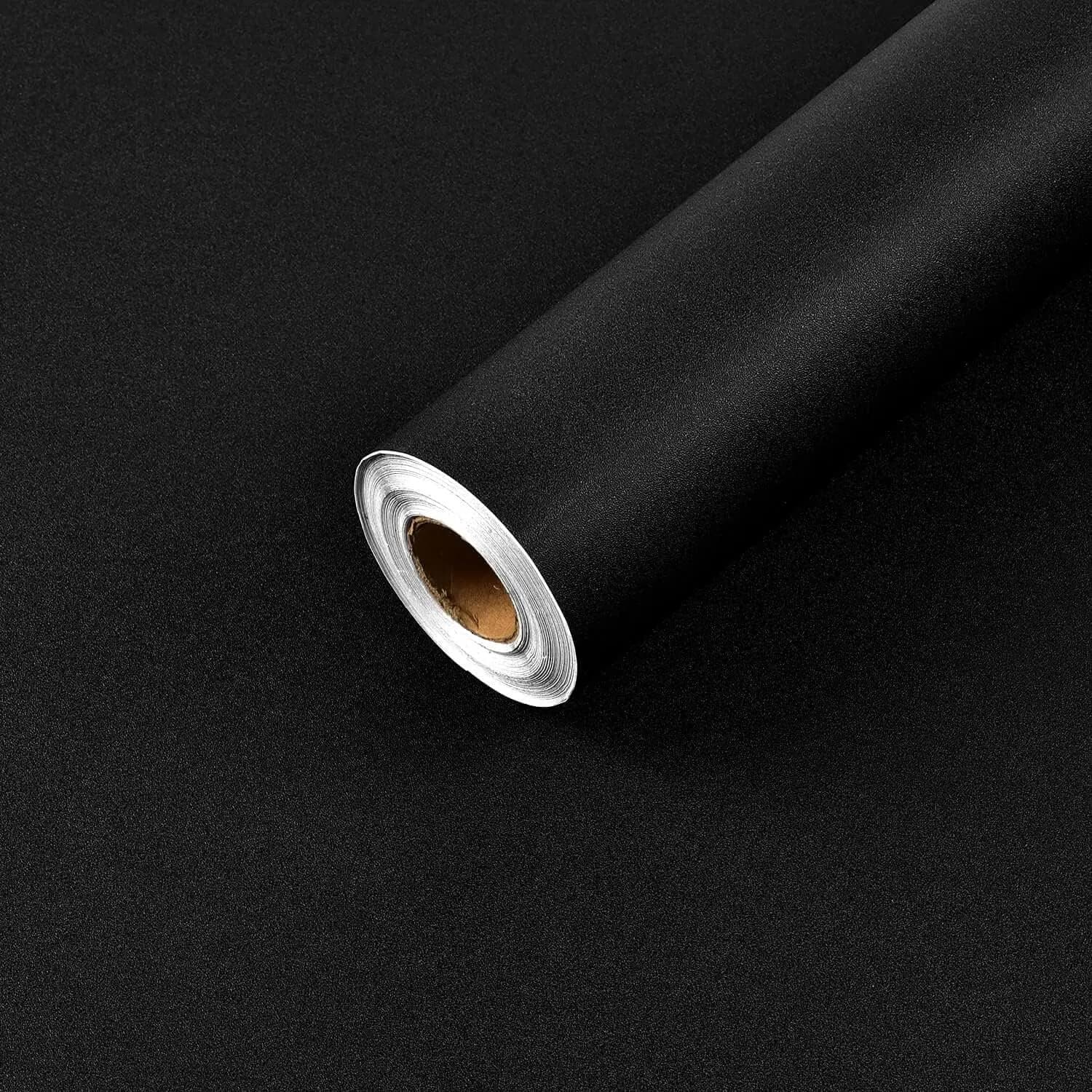 Carta da parati opaca impermeabile da 50 cm di larghezza Adesivi autoadesivi in vinile nero per mobili da parete Soggiorno Carta da contatto Decorazioni per la casa