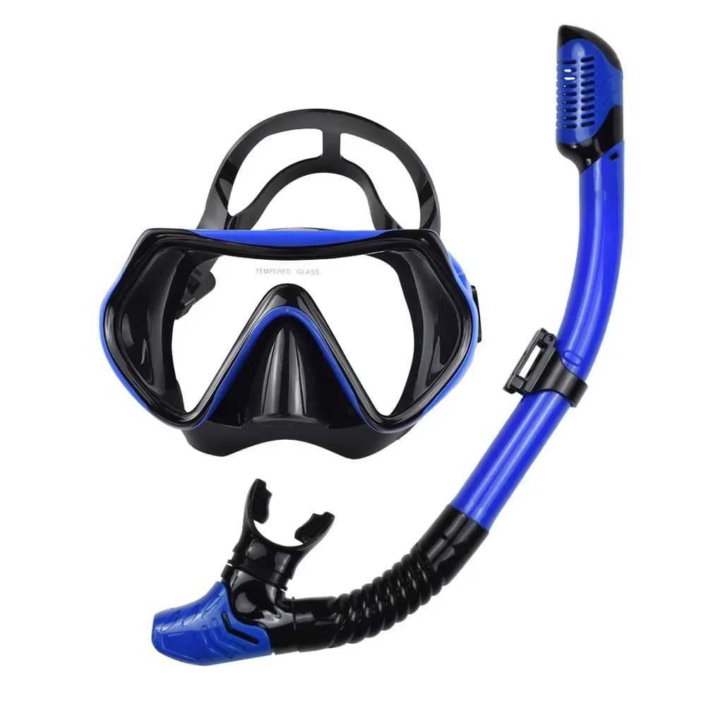 New Professional Snorkeling Underwater Mask, for Adults and Young People, Anti-loss, with Tempered Glass and Dive and Swimming Net Bag