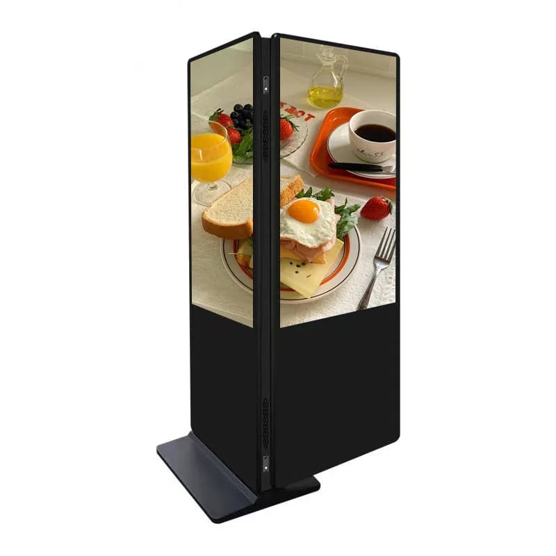 43 50 55 Inch Indoor LCD Advertising Screen Resolution 4K Advertising Display totem webcam with digital double face signage