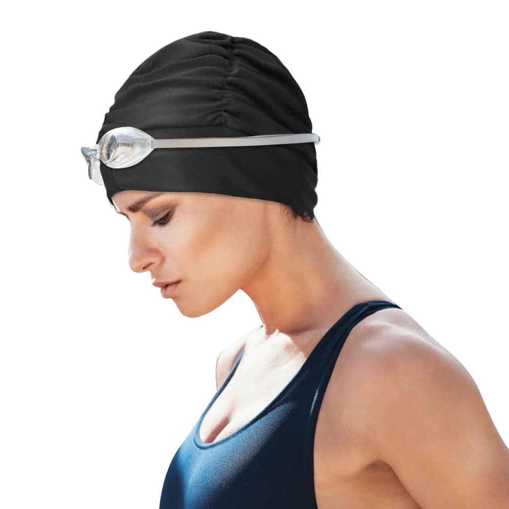 High Elasticity Adult Swimming Headphones Comfortable Polyester Bath Head for Long Hair Braid Extensions