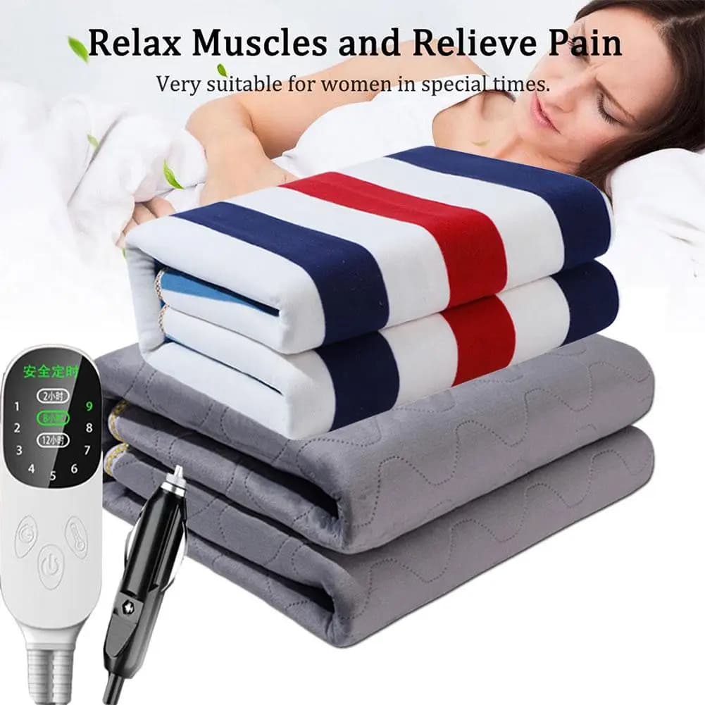 Car Electric Blanket For Outdoor Camping Blanket 12v Low-voltage DC Safety Mattress In Car Winter Warm Home Bedroom