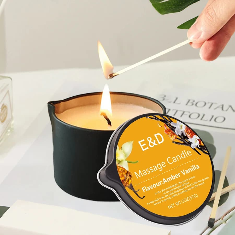 1PC massage oil candles, luxury aromatherapy candles, to relieve stress and hydrate skin, body oil with perfumed candle SM product
