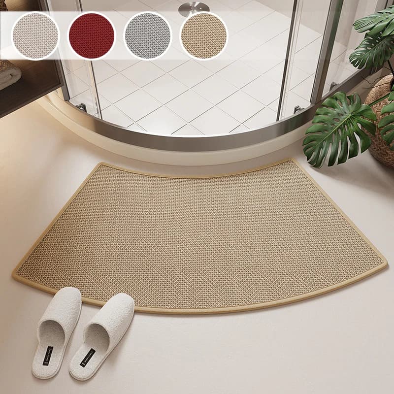 Tappetino da Bagno Antiscivolo ad Asciugatura Rapida, Assorbente, in Lino, Lavabile in Lavatrice, per Bagno, Cucina, Pavimento, WC, Vasca