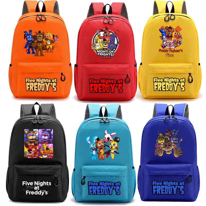 Backpacks FNAF Five Nights At Freddys Students Backpack Cartoon Anime Printed Backpack Boys Girls Back to School Gifts for Party