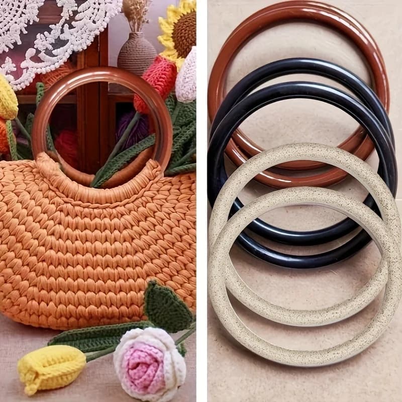 Plastic Bag Handles Perfect For DIY Handmade Bags Weaving Crochet Replacement Accessories BeachBag Tote Wallet Straw Bag Weaving