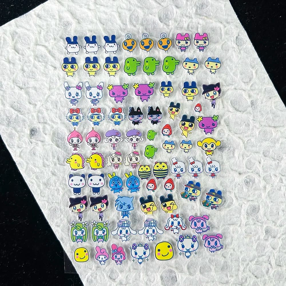 Adesivi PVC Kawaii per Nail Art, Charm Y2K Fai da Te, Decorazioni per Laptop e Custodie Telefono, Slider Adesivi Impermeabili a Cartone Animato, Regali di Compleanno