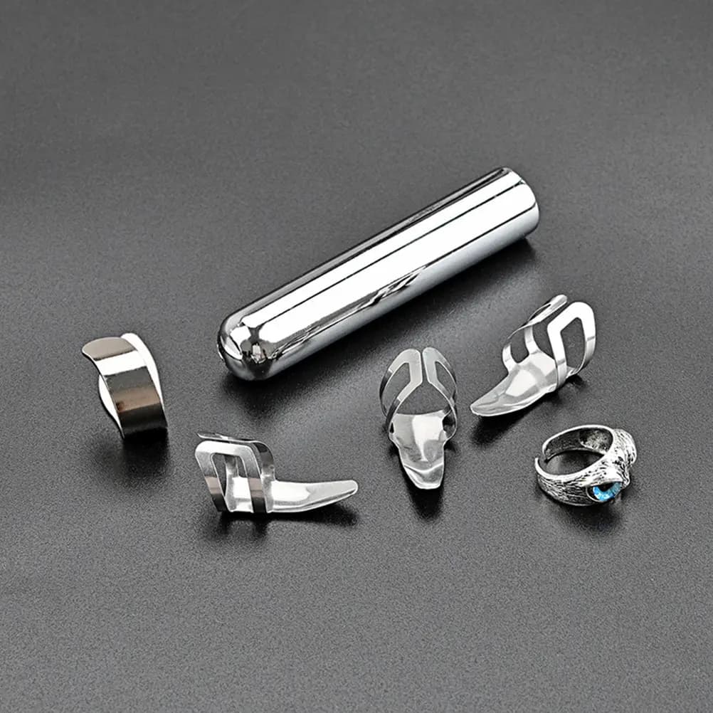 Set di 1 Barra Slide per Chitarra in Metallo con Protezione per le Dita, Materiale Eccellente per un Suono Meraviglioso, Barra per Tono Chitarra