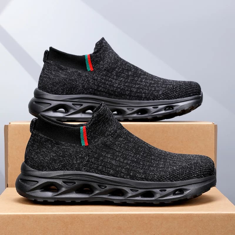 Scarpe sportive estive da uomo, calzini, scarpe alla moda in maglia, scarpe sportive leggere e traspiranti per la primavera e l'autunno, scarpe con calzata larga.