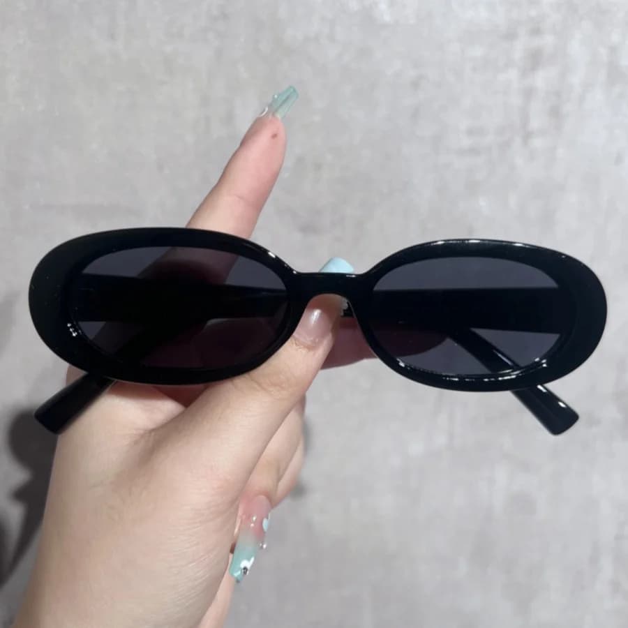 1Pc Women's Fashion Glasses New Retro Small Narrow Frame Oval Dopamine Personality Trendy Street Style Christmas Gift Daily Part