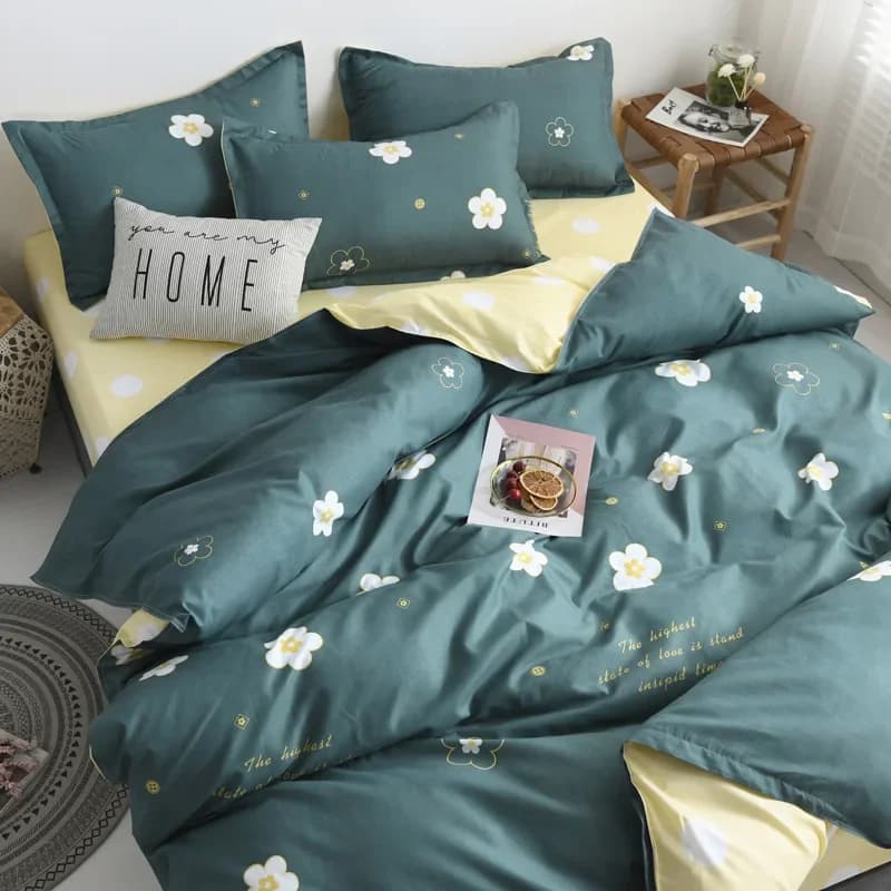 Bedding Set Boys Girls Twin Queen Size Duvet Cover Flat Sheet Pillowcase Bed Linen Kids Adult Fashion Home Textile Korean Style
