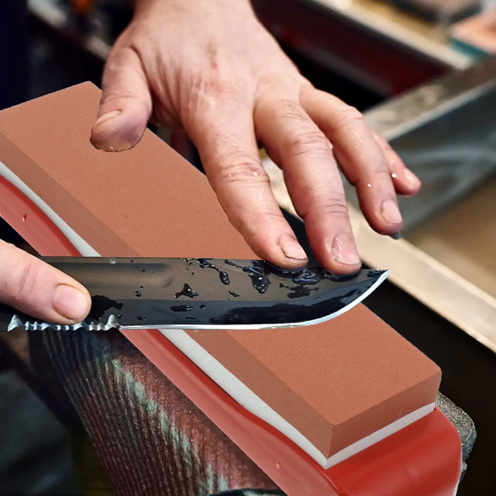 Stone for Renting Premium Knives, Kitchen Blade Sharpener, Fast and Efficient, Daily Use Laptop