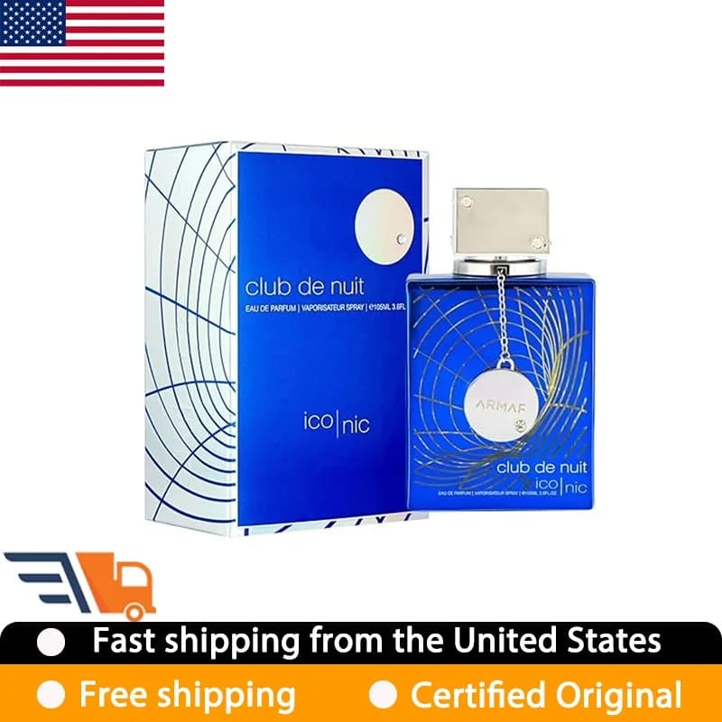 Armaf Club de Nuit Blue Iconic Eau de Parfum Spray 105 ML Profumo Arabo Originale Duraturo con Feromoni Legnosi Colonia 3.6 Oz