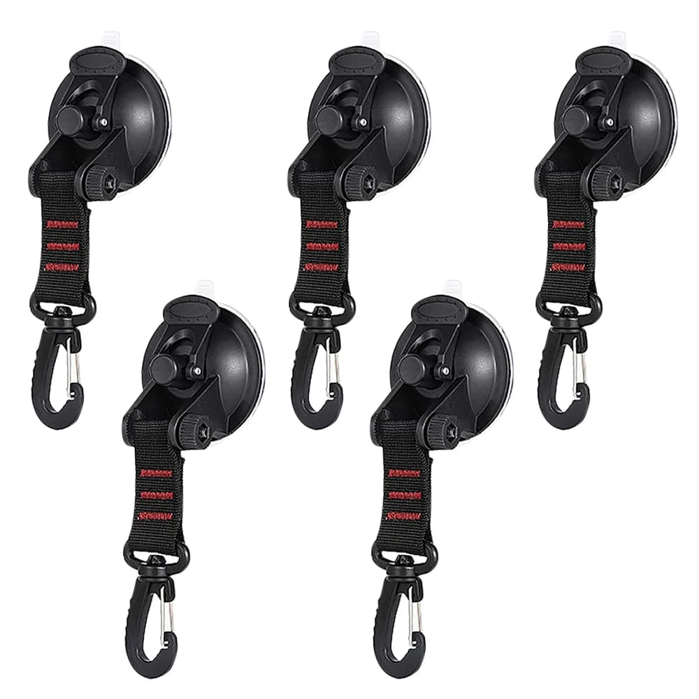 5PCS Heavy-Duty ventosa gancio auto ventosa fibbia auto campeggio fascetta per auto tenda ventosa per Camper Camper auto